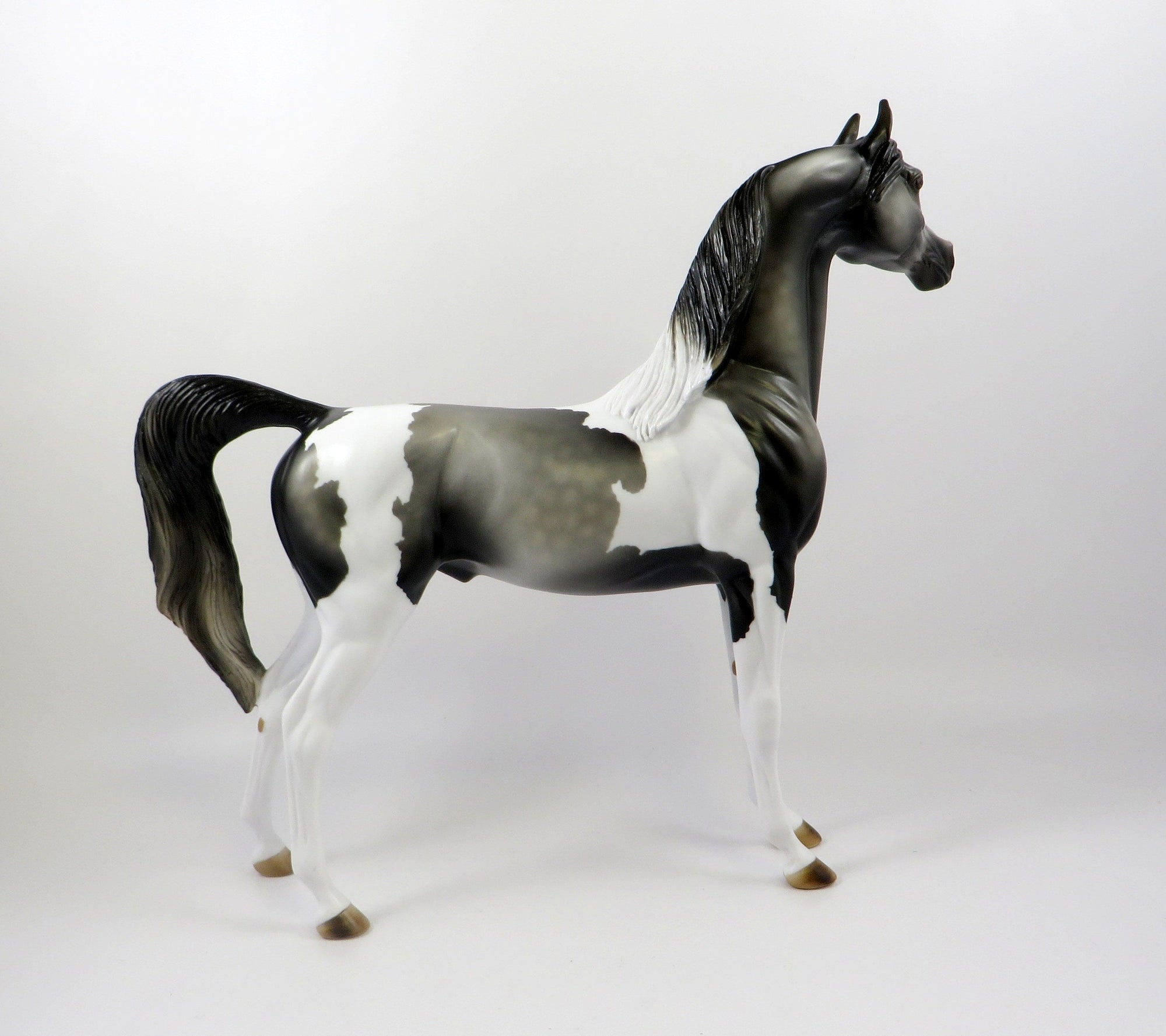 ZARROW-OOAK DAPPLE DARK GREY PAINT ARBIAN MODEL HORSE 7/23/19