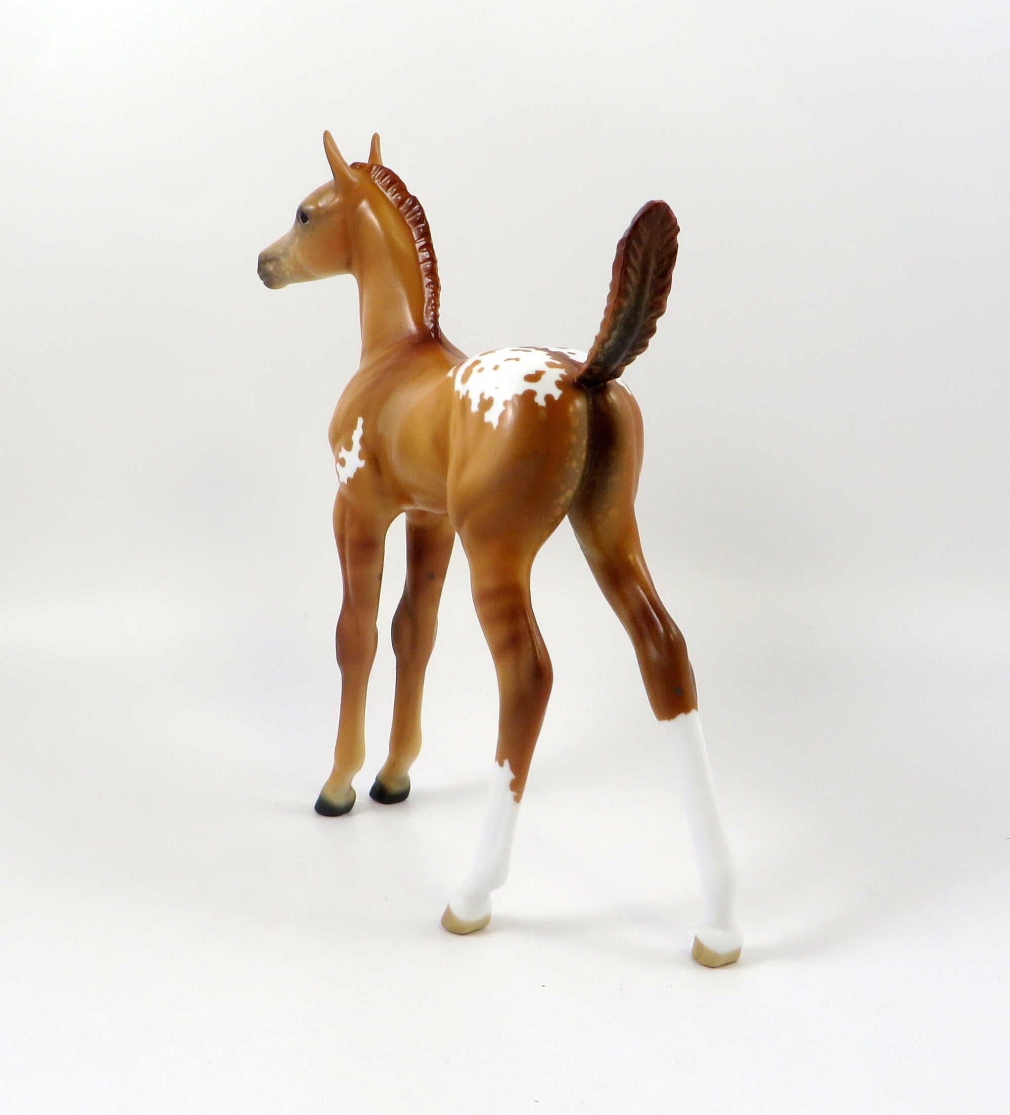 QUAZAR-OOAK RED DUN APPALOOSA FOAL MODEL HORSE 7/24/19
