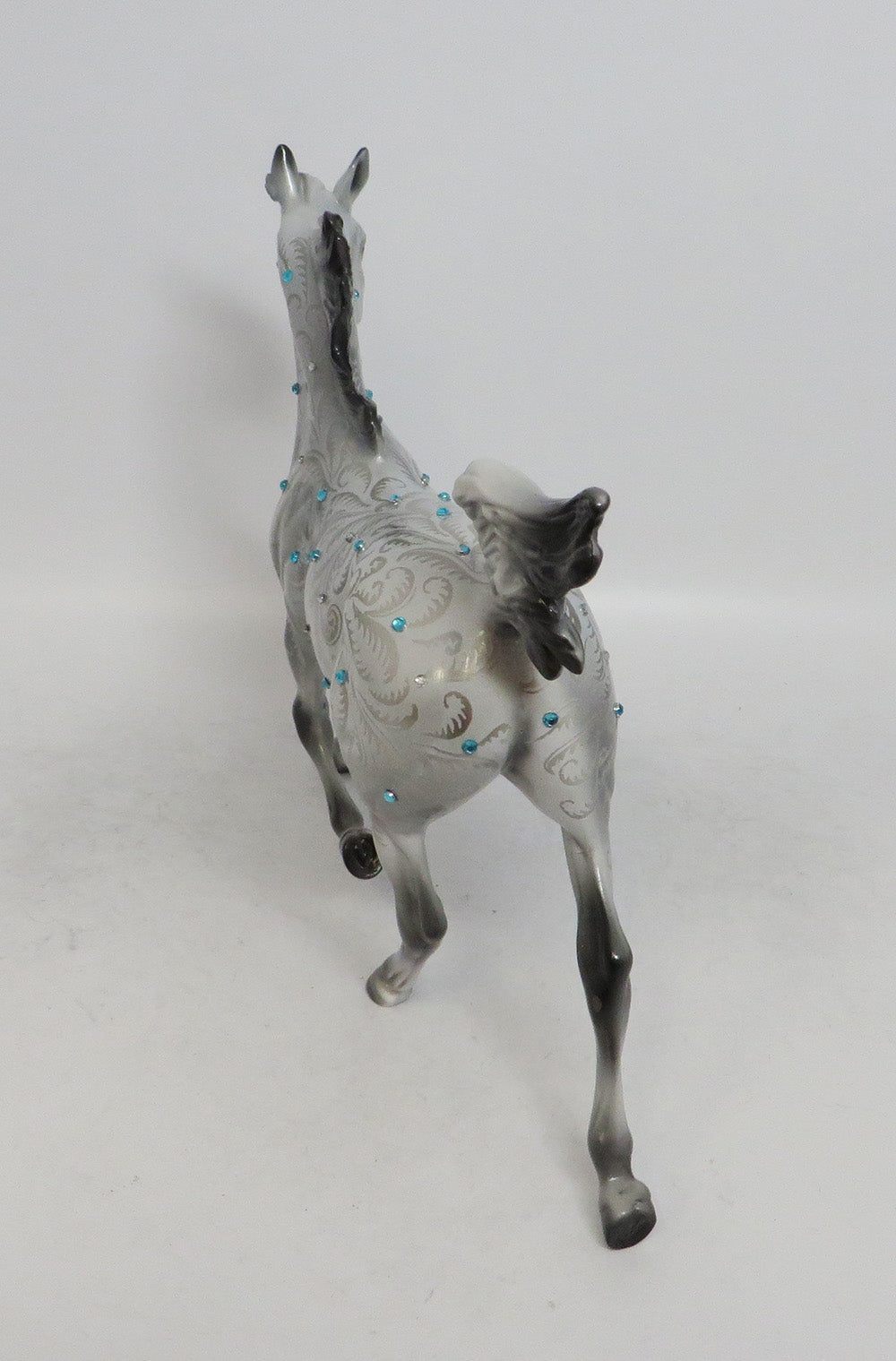 TURQUESA - OOAK SWIRL SILVER WITH CRYSTALS