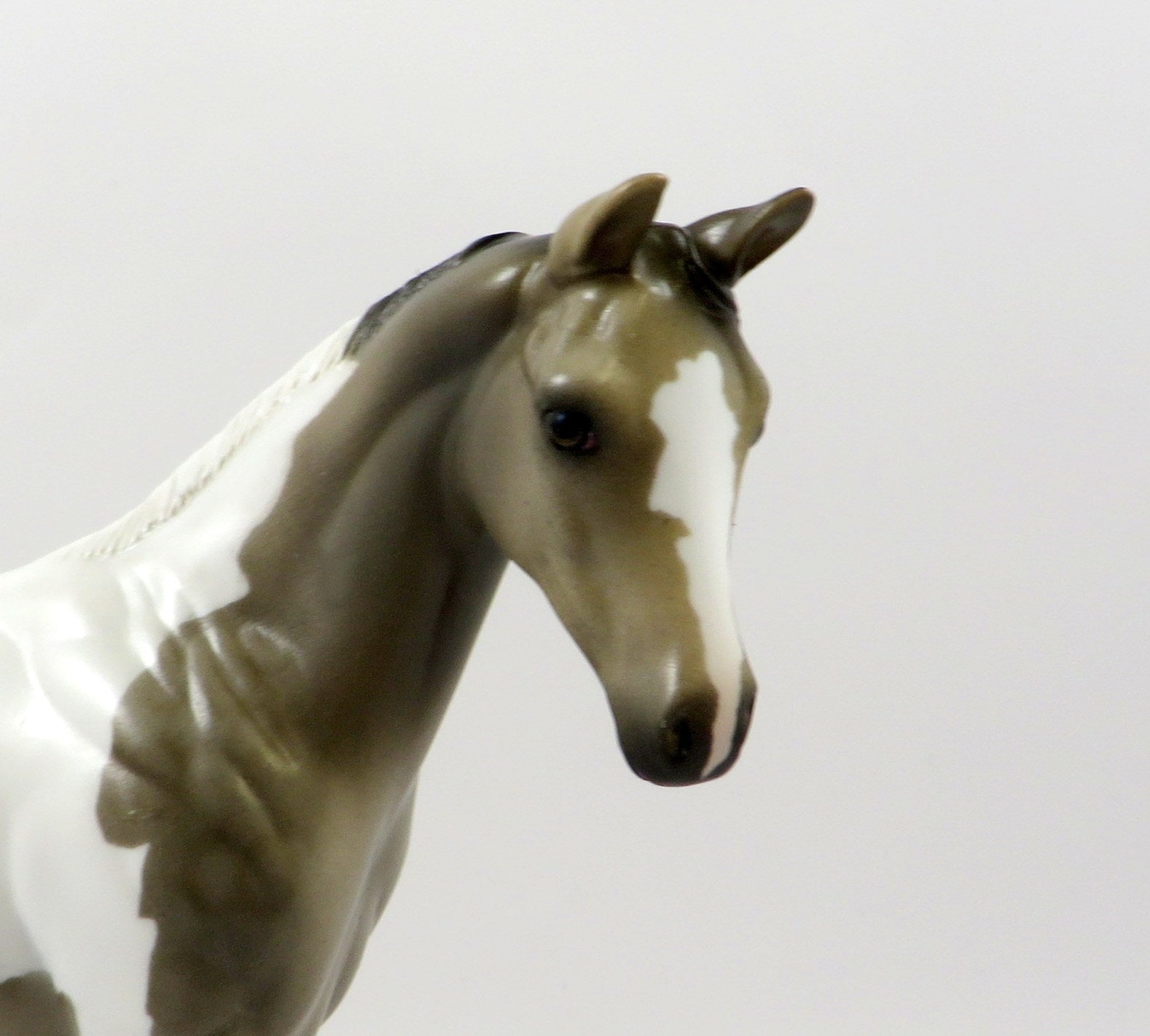 GEVE-OOAK GRULLA PAINT WEANLING MODEL HORSE EQ 19