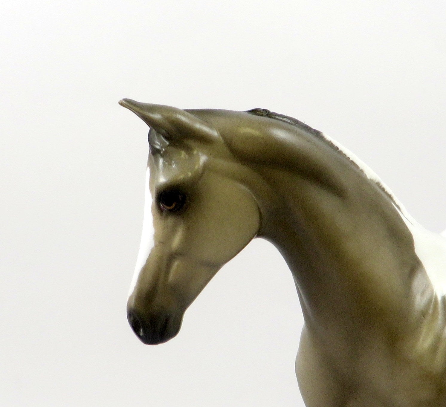 GEVE-OOAK GRULLA PAINT WEANLING MODEL HORSE EQ 19