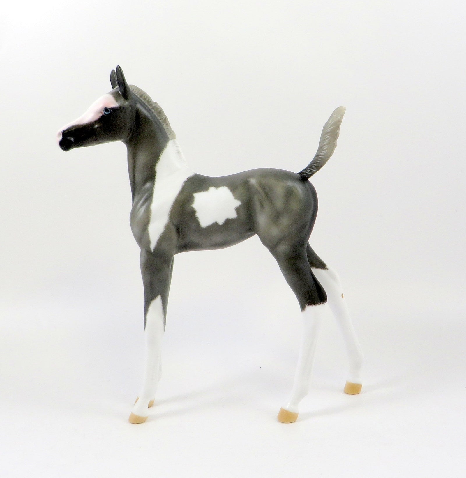 GAIA-OOAK GREY PAINT ARABIAN FOAL MODEL HORSE 7/26/19