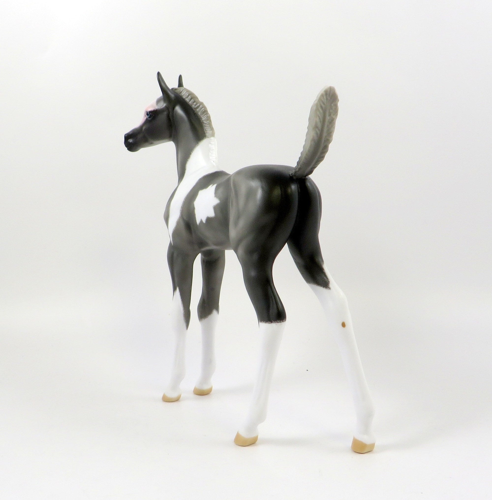 GAIA-OOAK GREY PAINT ARABIAN FOAL MODEL HORSE 7/26/19