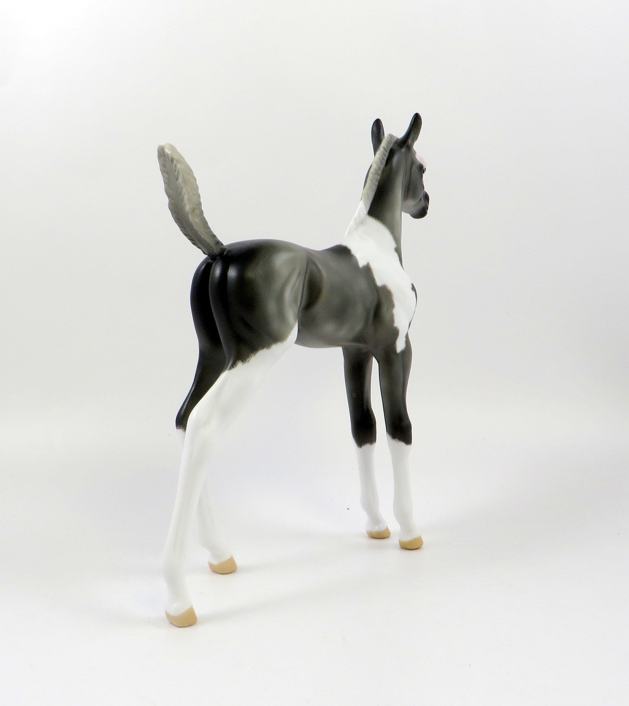 GAIA-OOAK GREY PAINT ARABIAN FOAL MODEL HORSE 7/26/19