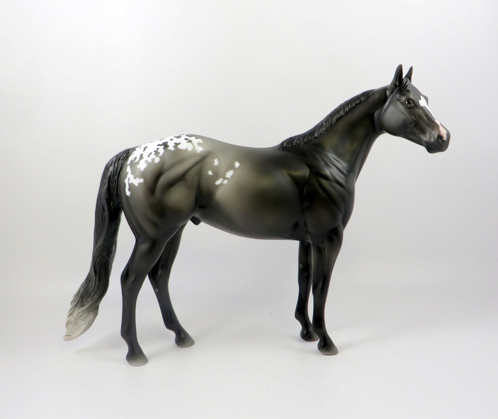 GUCCI MANE-OOAK GREY GOING BLACK APPALOOSA ISH MODEL HORSE 7/26/19
