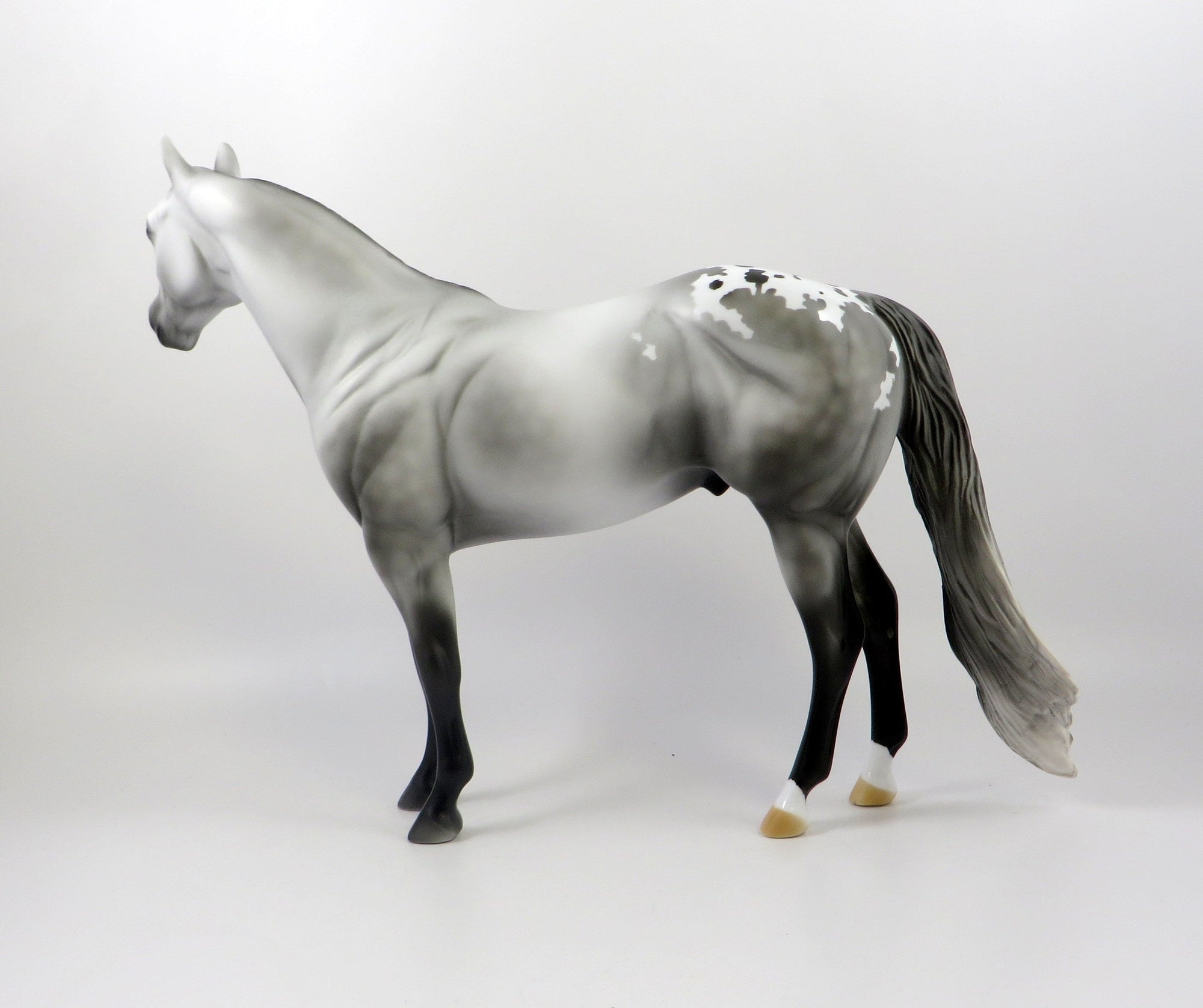 FRENCH MONTANA-OOAK DAPPLE GREY APPALOOSA ISH MODEL HORSE 7/26/19