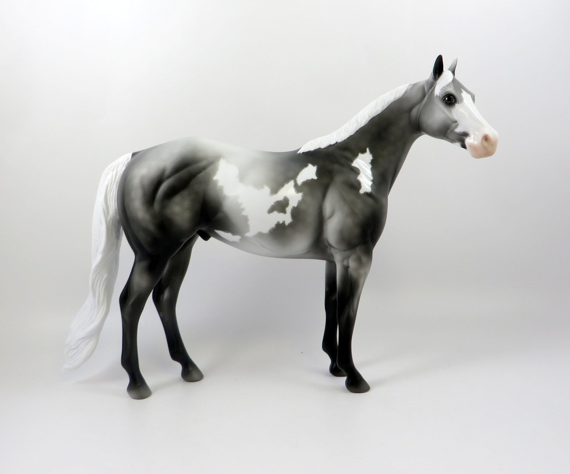 OUTLAWZ-OOAK LIGHT DAPPLE GREY PAINT ISH MODEL HORSE 7/26/19