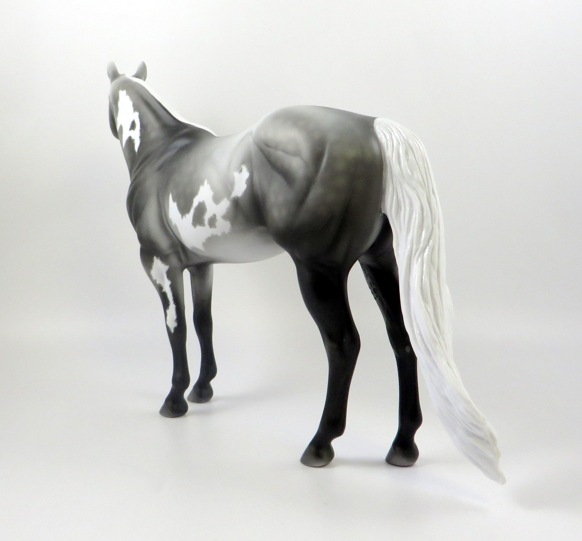 OUTLAWZ-OOAK LIGHT DAPPLE GREY PAINT ISH MODEL HORSE 7/26/19