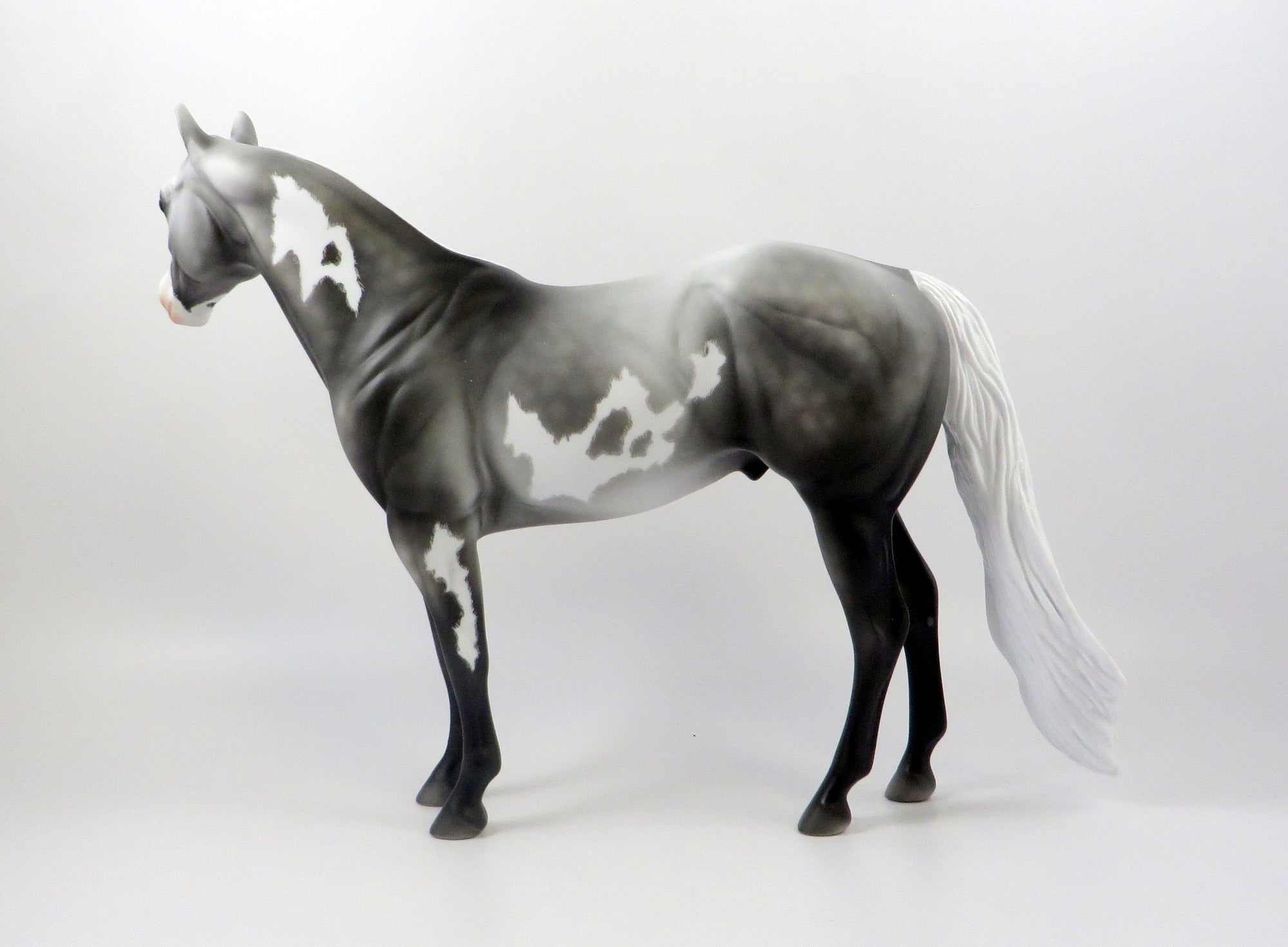 OUTLAWZ-OOAK LIGHT DAPPLE GREY PAINT ISH MODEL HORSE 7/26/19