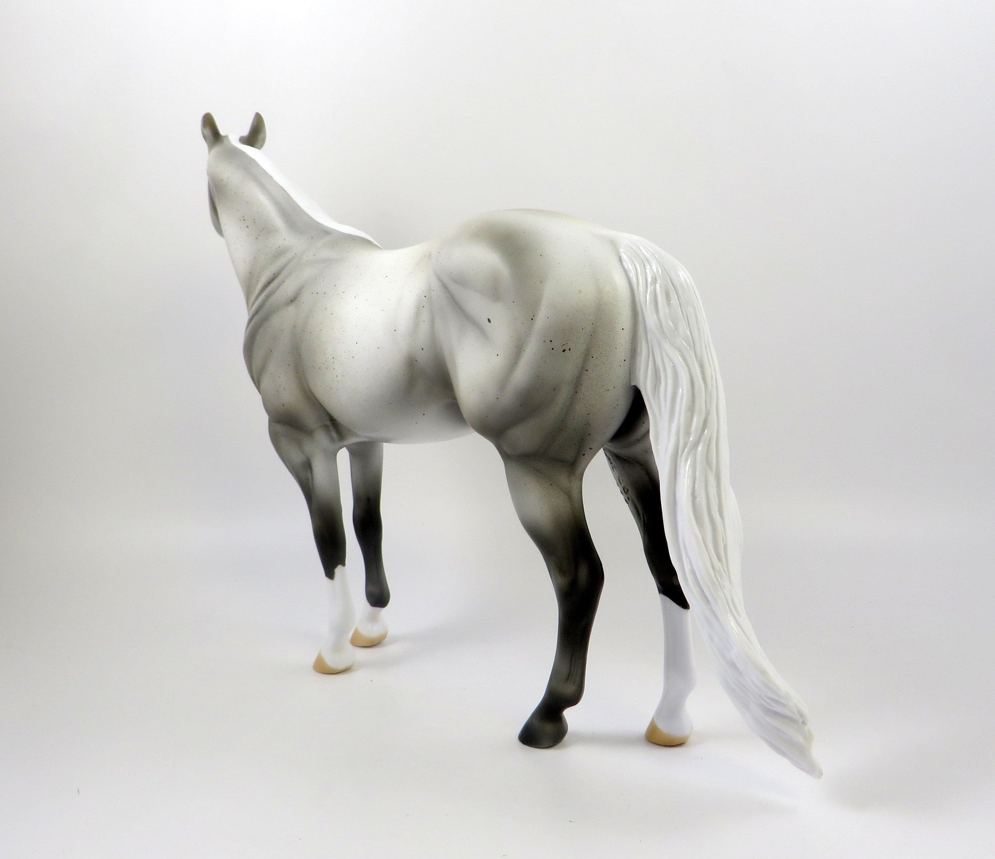 RAKIN-OOAK FLEA BIT GREY ISH MODEL HORSE 7/26/19