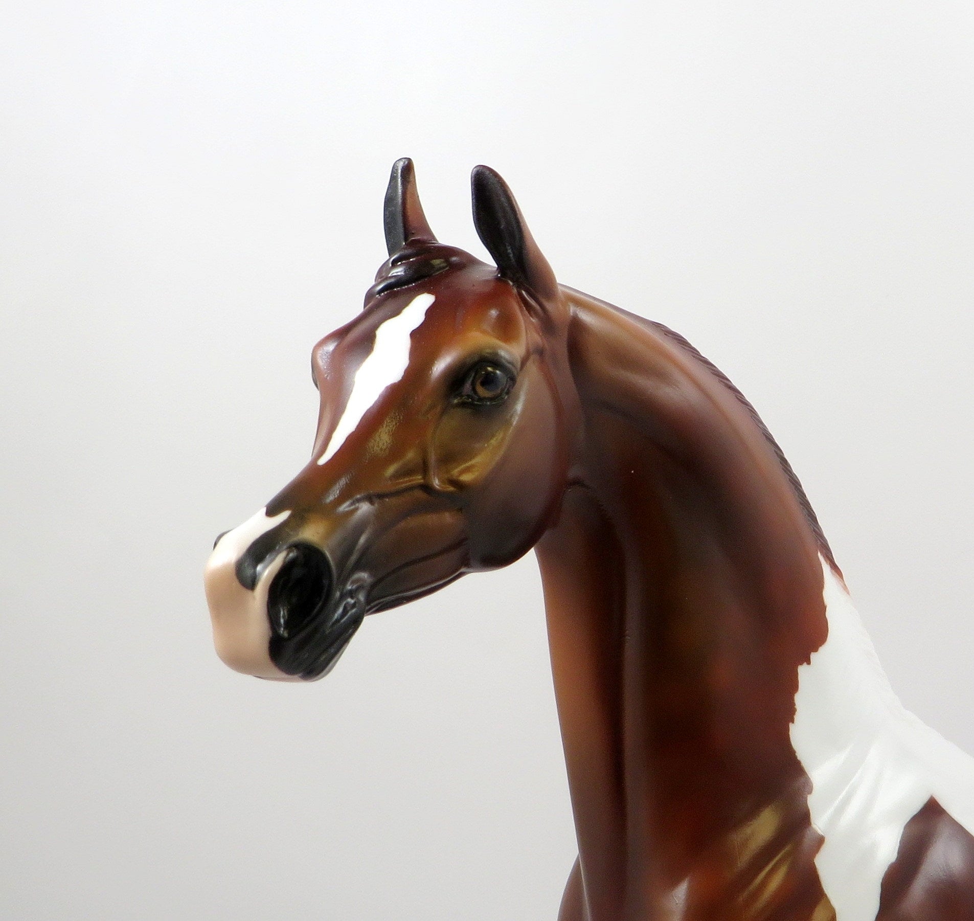 KELTY-OOAK DAPPLE CHESTNUT PAINT ARABIAN MODEL HORSE 7/26/19
