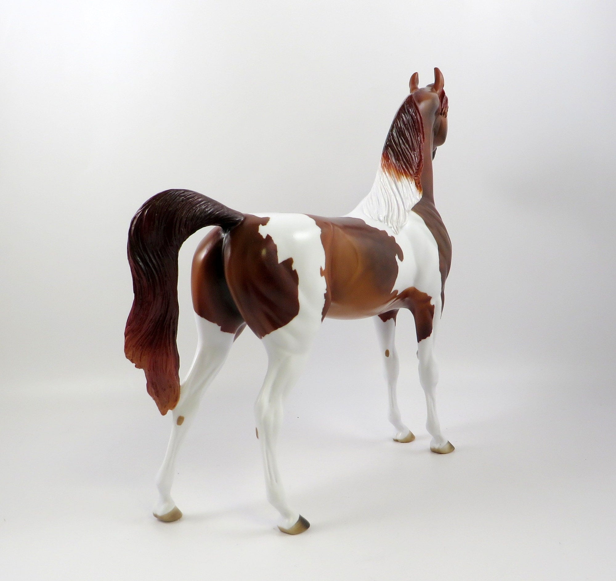 KELTY-OOAK DAPPLE CHESTNUT PAINT ARABIAN MODEL HORSE 7/26/19