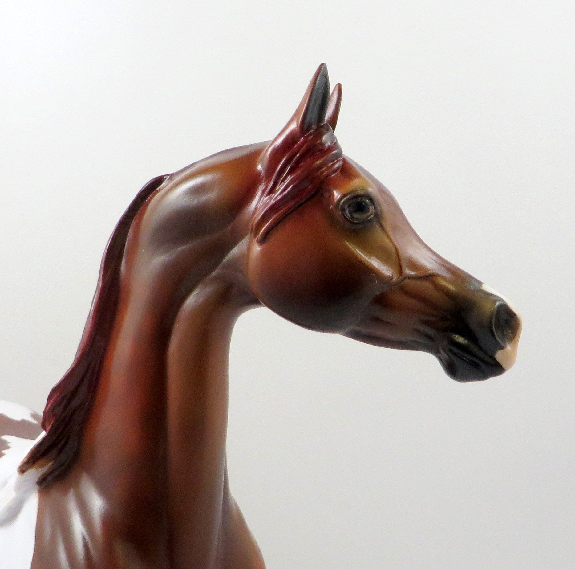 KELTY-OOAK DAPPLE CHESTNUT PAINT ARABIAN MODEL HORSE 7/26/19