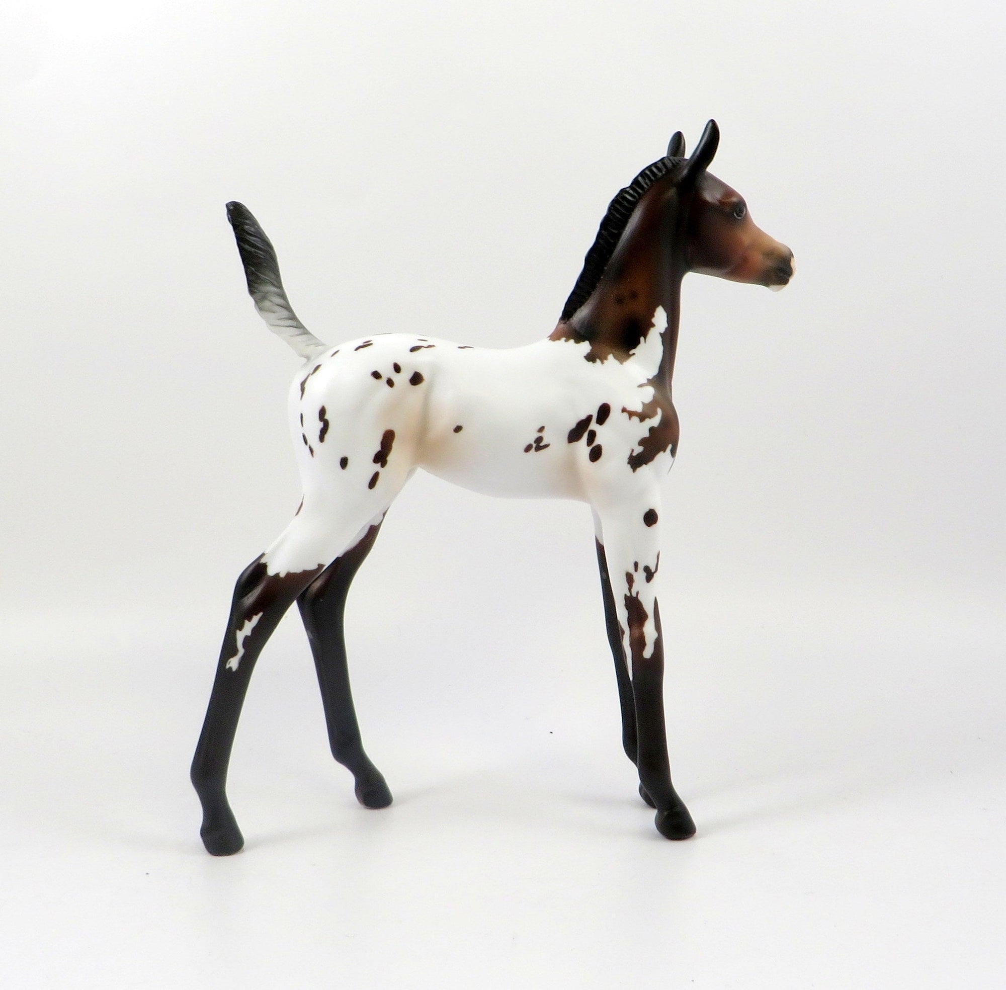 WIND MAKER - OOAK BAY APPALOOSA ARABIAN FOAL MODEL HORSE 7/25/19