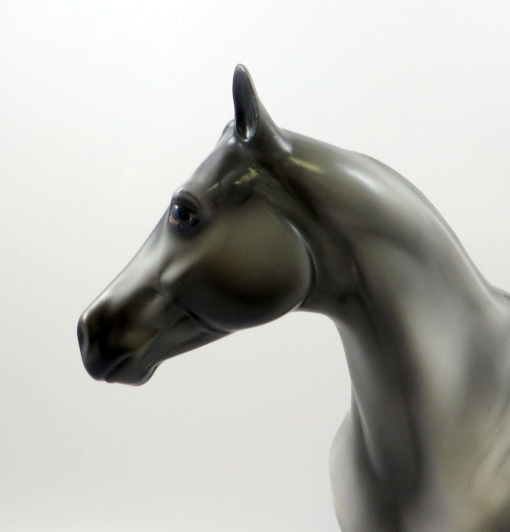 BAXTER-OOAK DARK DAPPLE GREY ISH MODEL HORSE 7/25/19