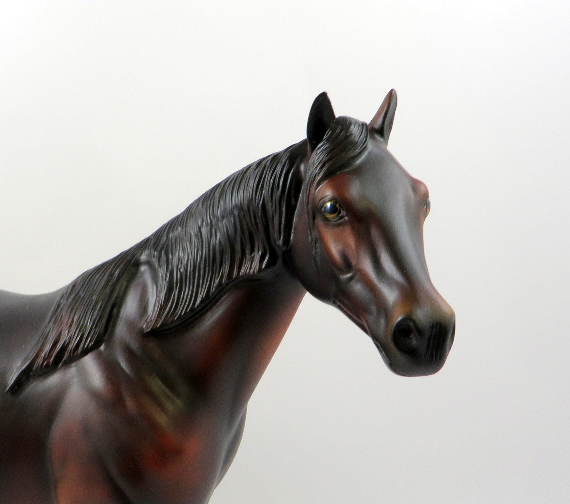 OUTTA SIGHT-OOAK DARK DAPPLE BAY ISH MODEL HORSE 7/25/19