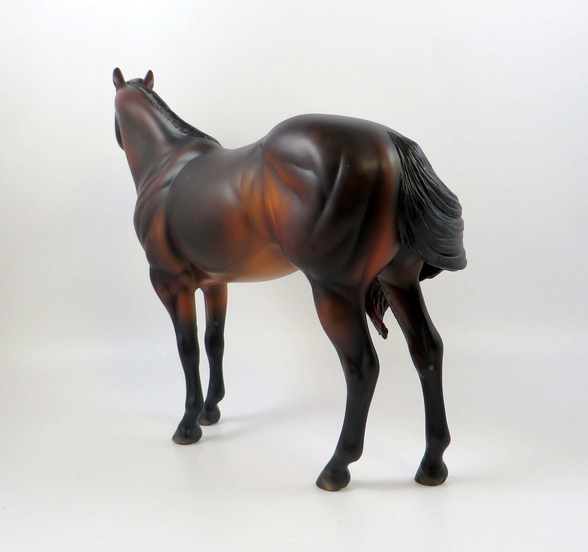 OUTTA SIGHT-OOAK DARK DAPPLE BAY ISH MODEL HORSE 7/25/19