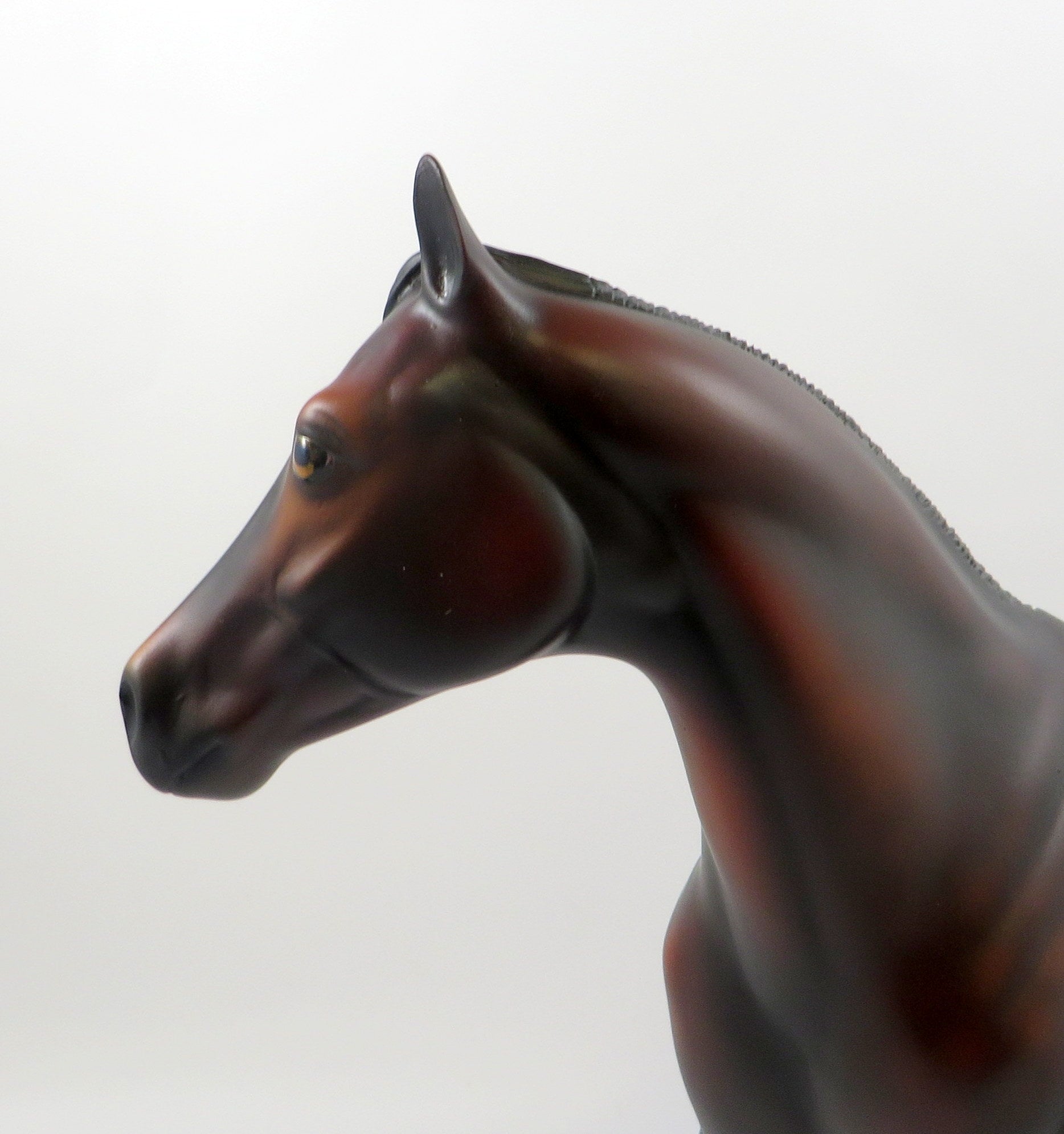 OUTTA SIGHT-OOAK DARK DAPPLE BAY ISH MODEL HORSE 7/25/19