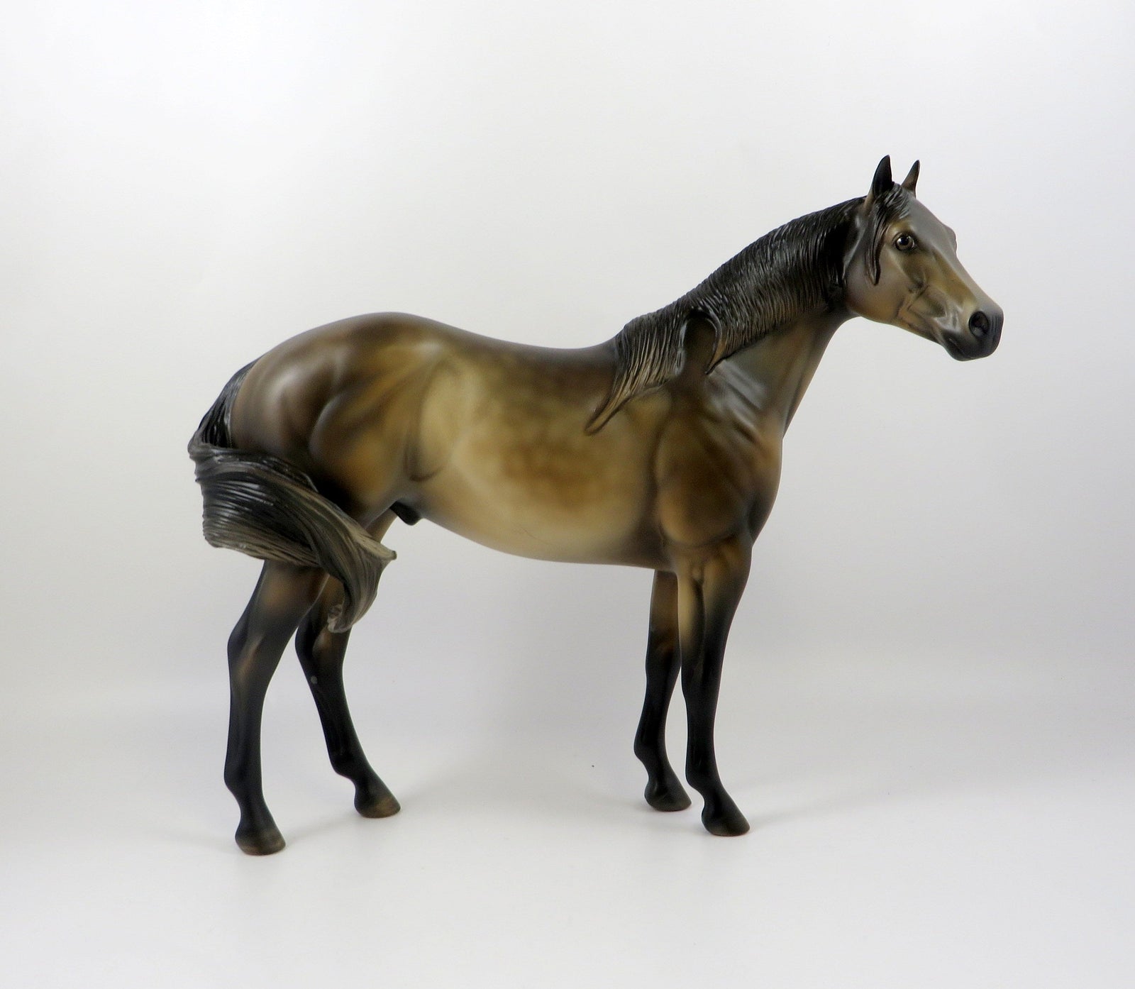 GALLENA-OOAK SOOTY DAPPLE BUCKSKIN ISH MODEL HORSE 7/25/19