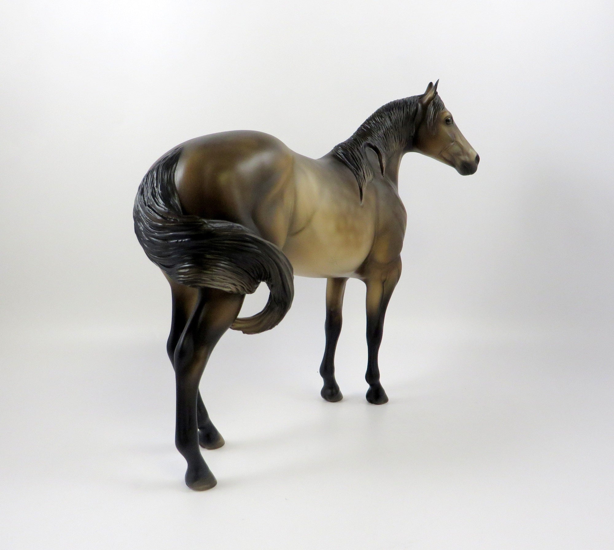 GALLENA-OOAK SOOTY DAPPLE BUCKSKIN ISH MODEL HORSE 7/25/19