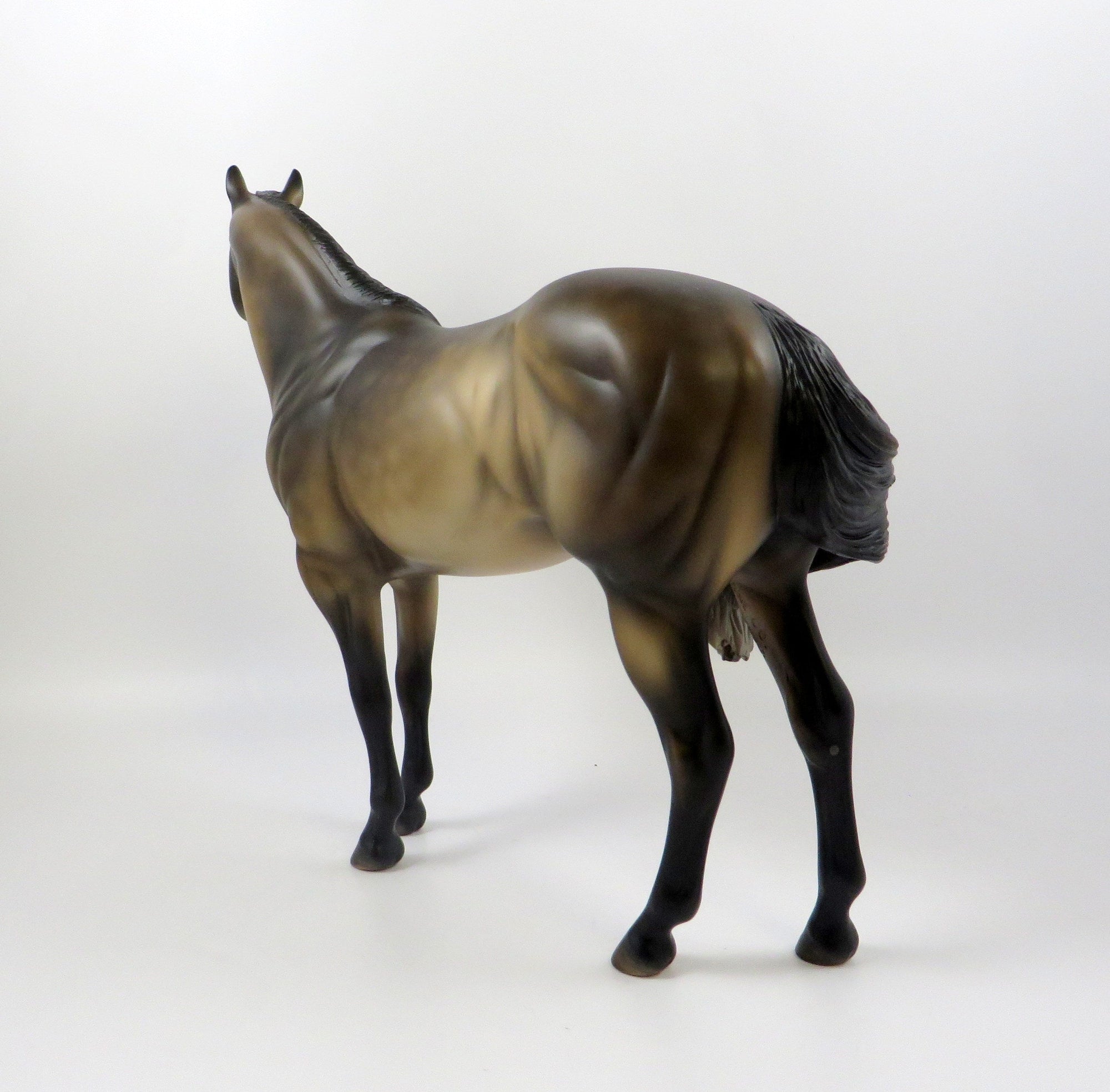 GALLENA-OOAK SOOTY DAPPLE BUCKSKIN ISH MODEL HORSE 7/25/19