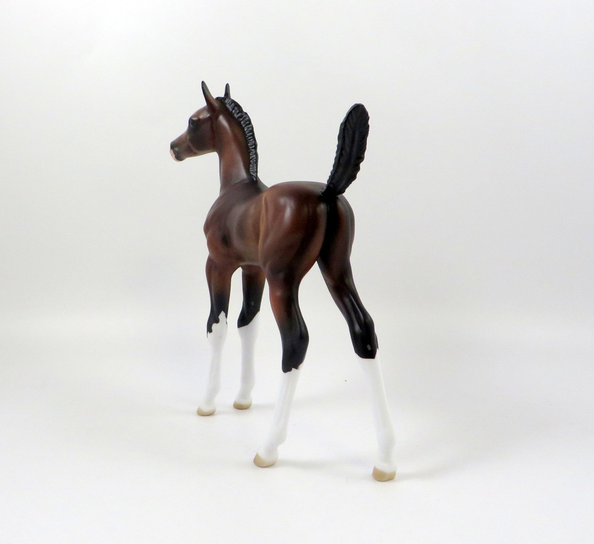 FIRST ROSE-OOAK BAY ARABIAN FOAL MODEL HORSE 7/26/19