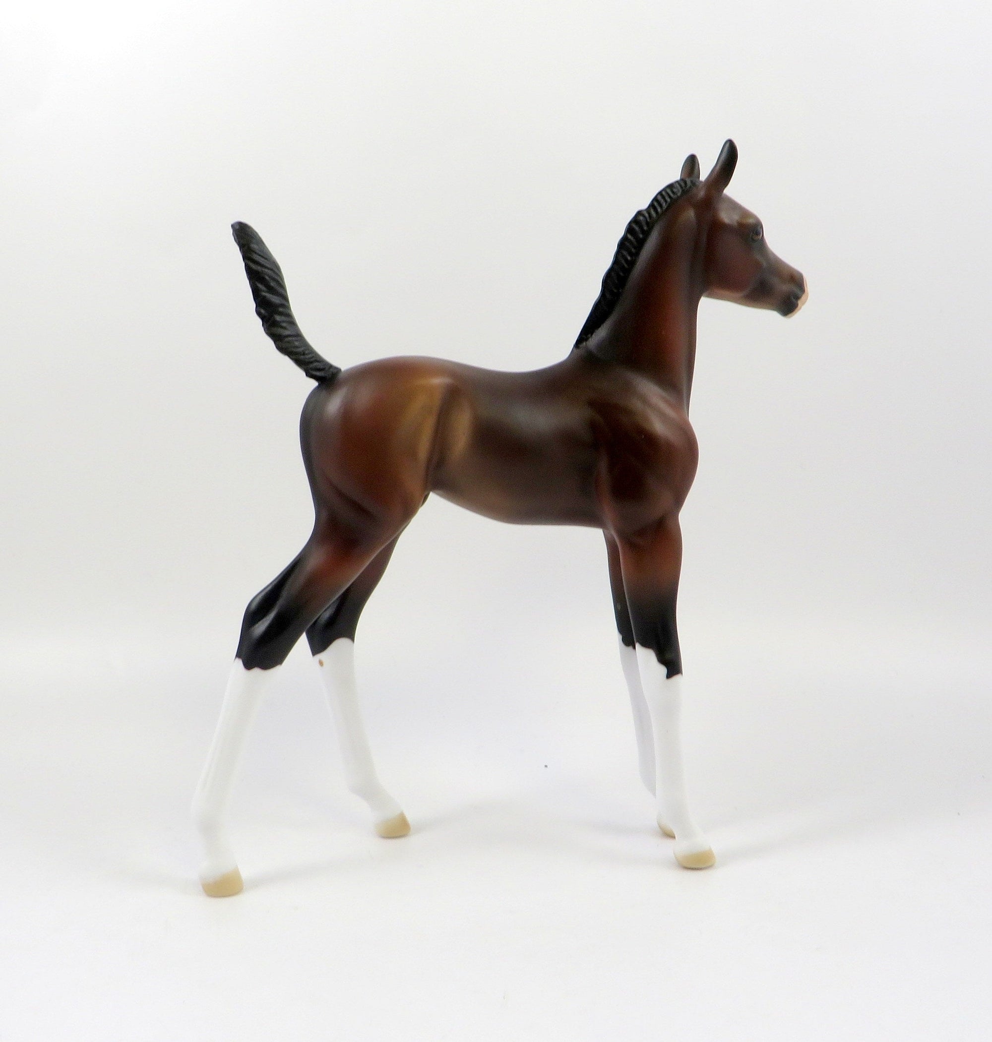 FIRST ROSE-OOAK BAY ARABIAN FOAL MODEL HORSE 7/26/19