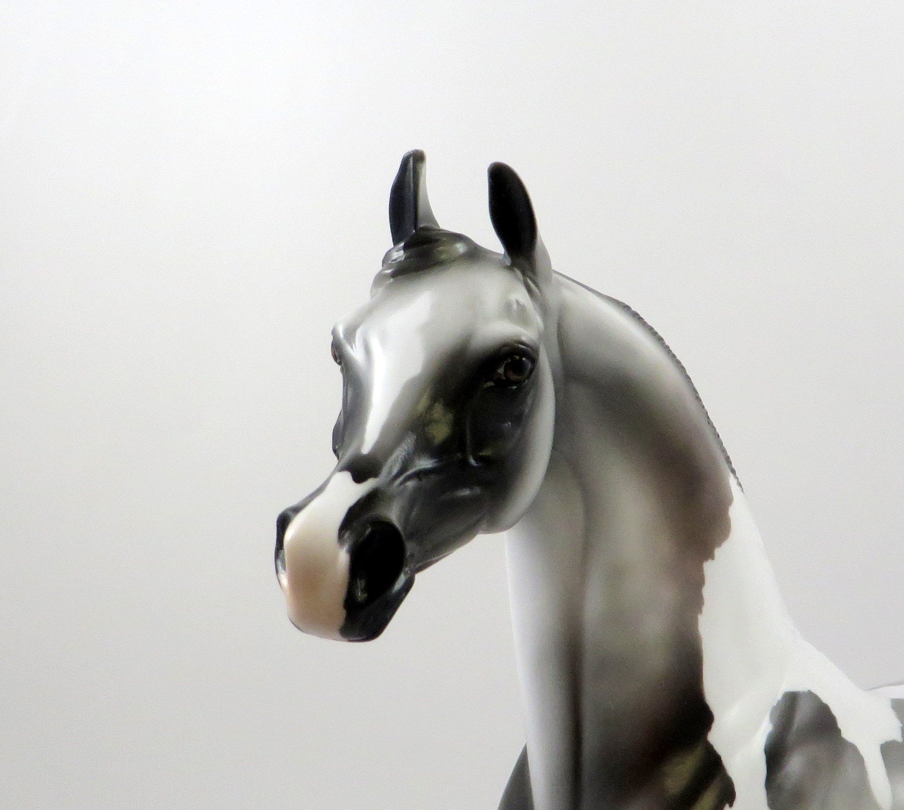 AIKO-OOAK DAPPLE ROSE GREY ARABIAN MODEL HORSE 7/26/19