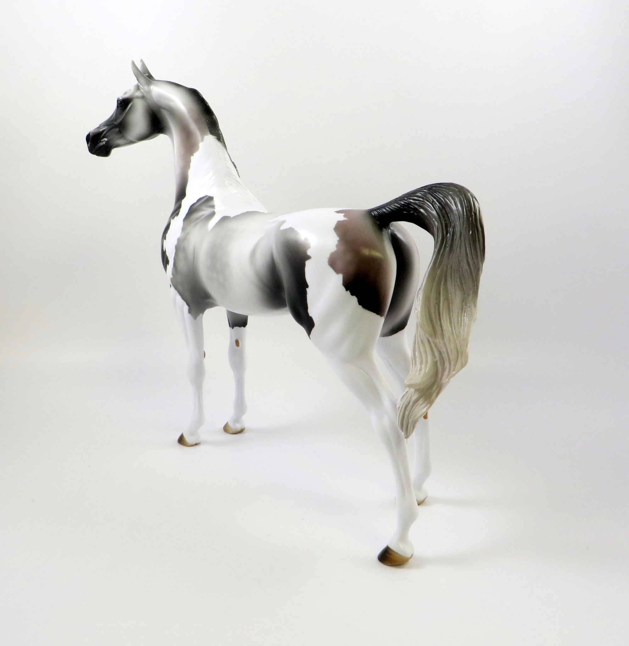 AIKO-OOAK DAPPLE ROSE GREY ARABIAN MODEL HORSE 7/26/19