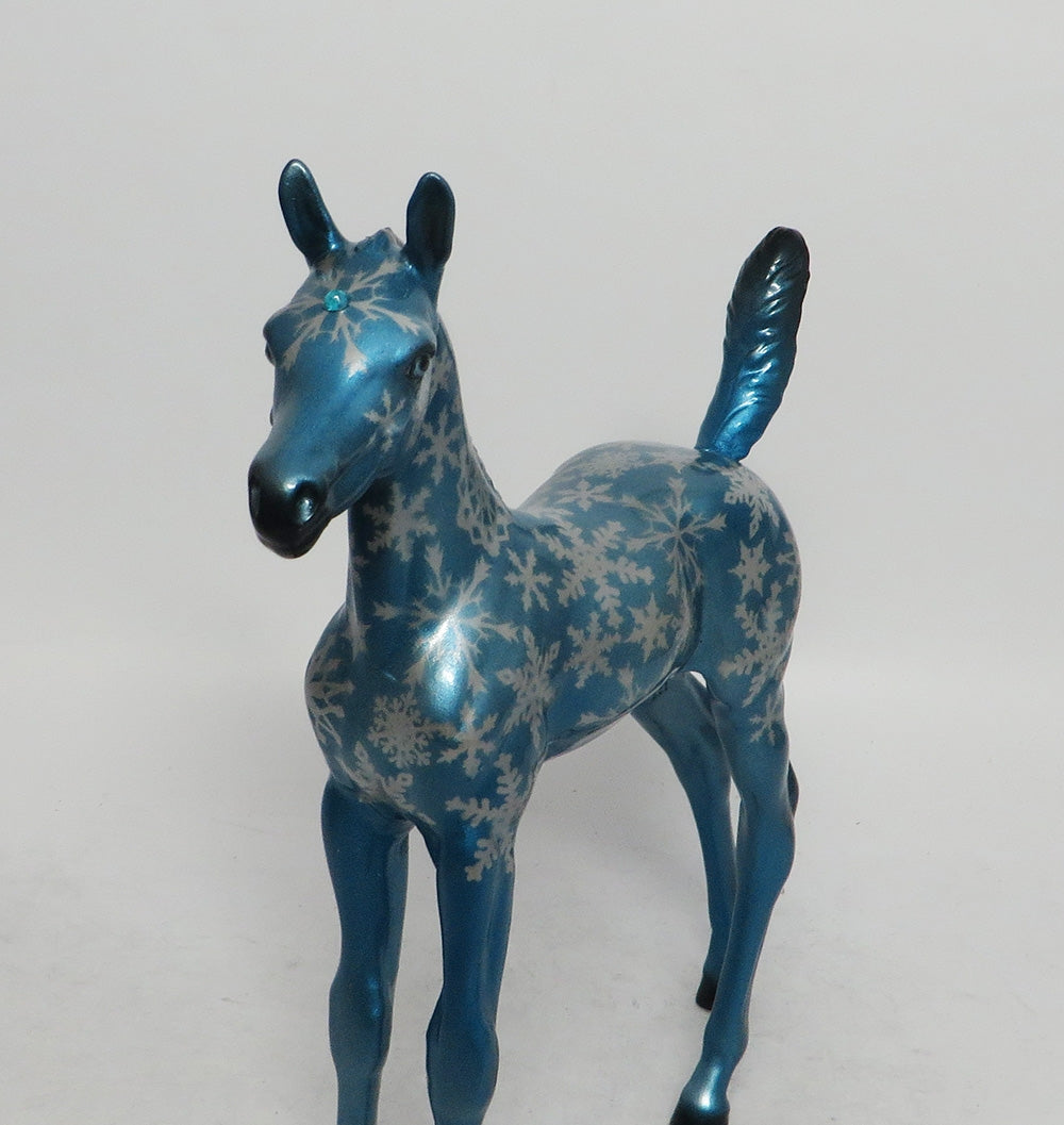 SNOWFLAKE - OOAK ARABIAN FOAL CHRISTMAS DECORATOR WHS 2018