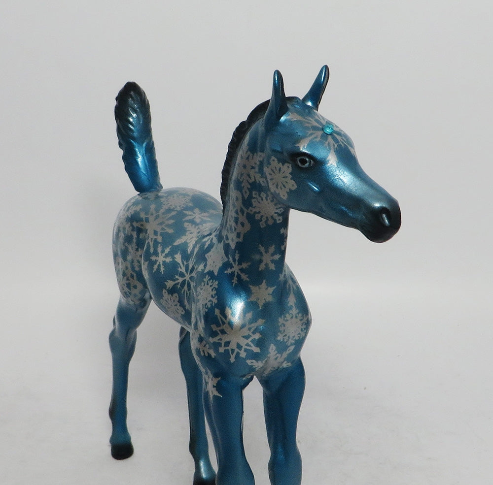 SNOWFLAKE - OOAK ARABIAN FOAL CHRISTMAS DECORATOR WHS 2018