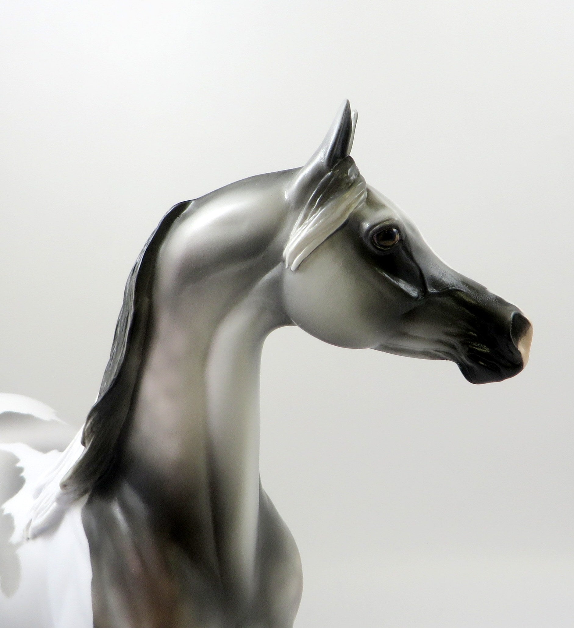 AIKO-OOAK DAPPLE ROSE GREY ARABIAN MODEL HORSE 7/26/19