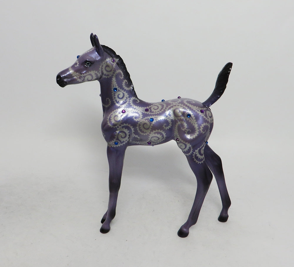 PURPLE CHEER  - OOAK ARABIAN FOAL CHRISTMAS DECORATOR WHS 2018