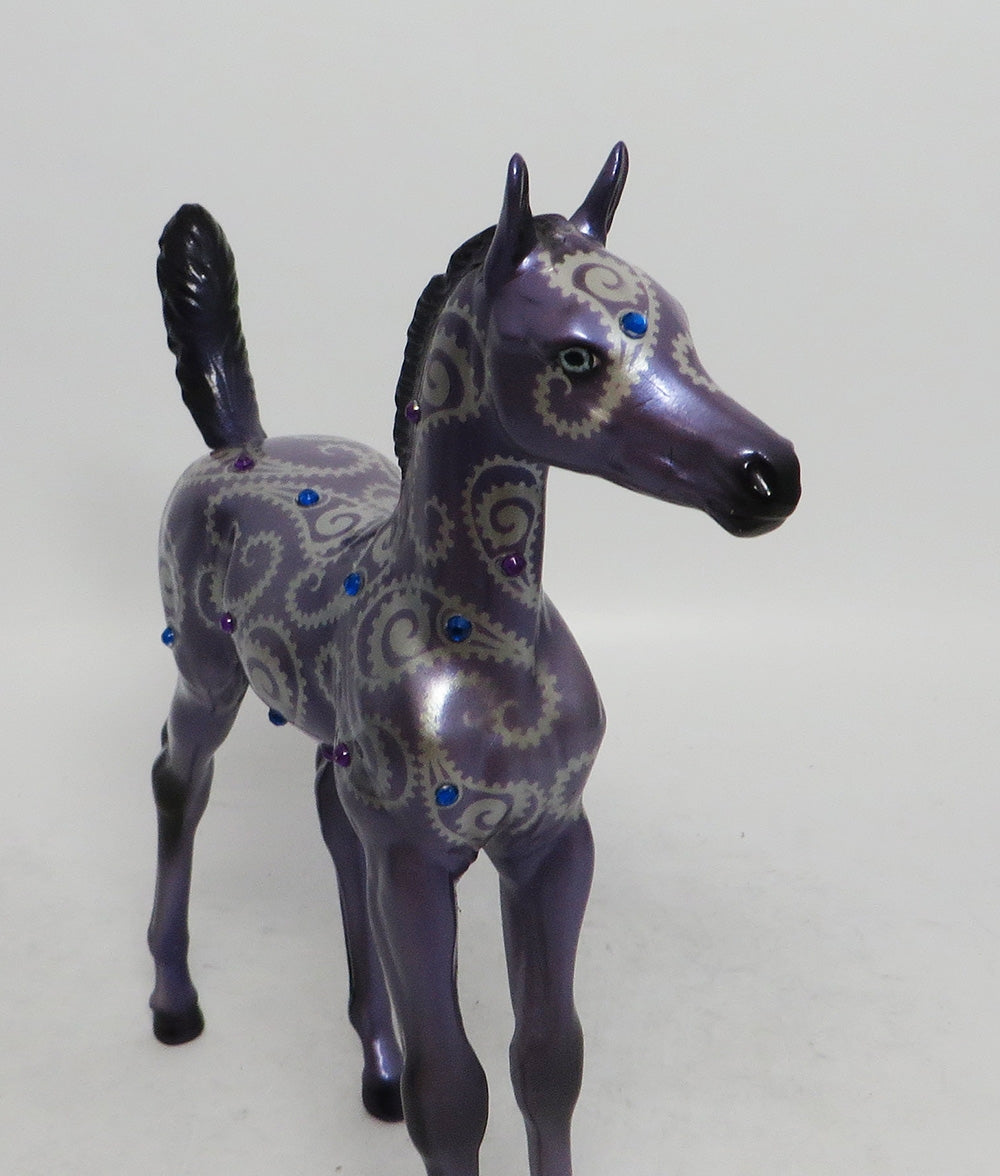 PURPLE CHEER  - OOAK ARABIAN FOAL CHRISTMAS DECORATOR WHS 2018