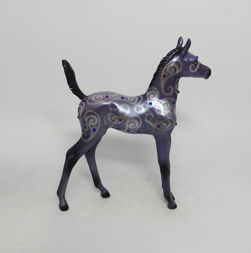 PURPLE CHEER  - OOAK ARABIAN FOAL CHRISTMAS DECORATOR WHS 2018