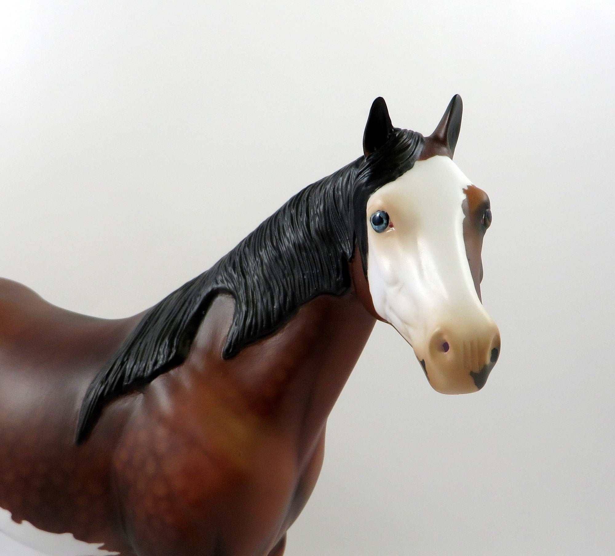 UP CLOSE &amp; PERSONAL-OOAK DAPPLE BAY PAINT ISH MODEL HORSE 7/26/19