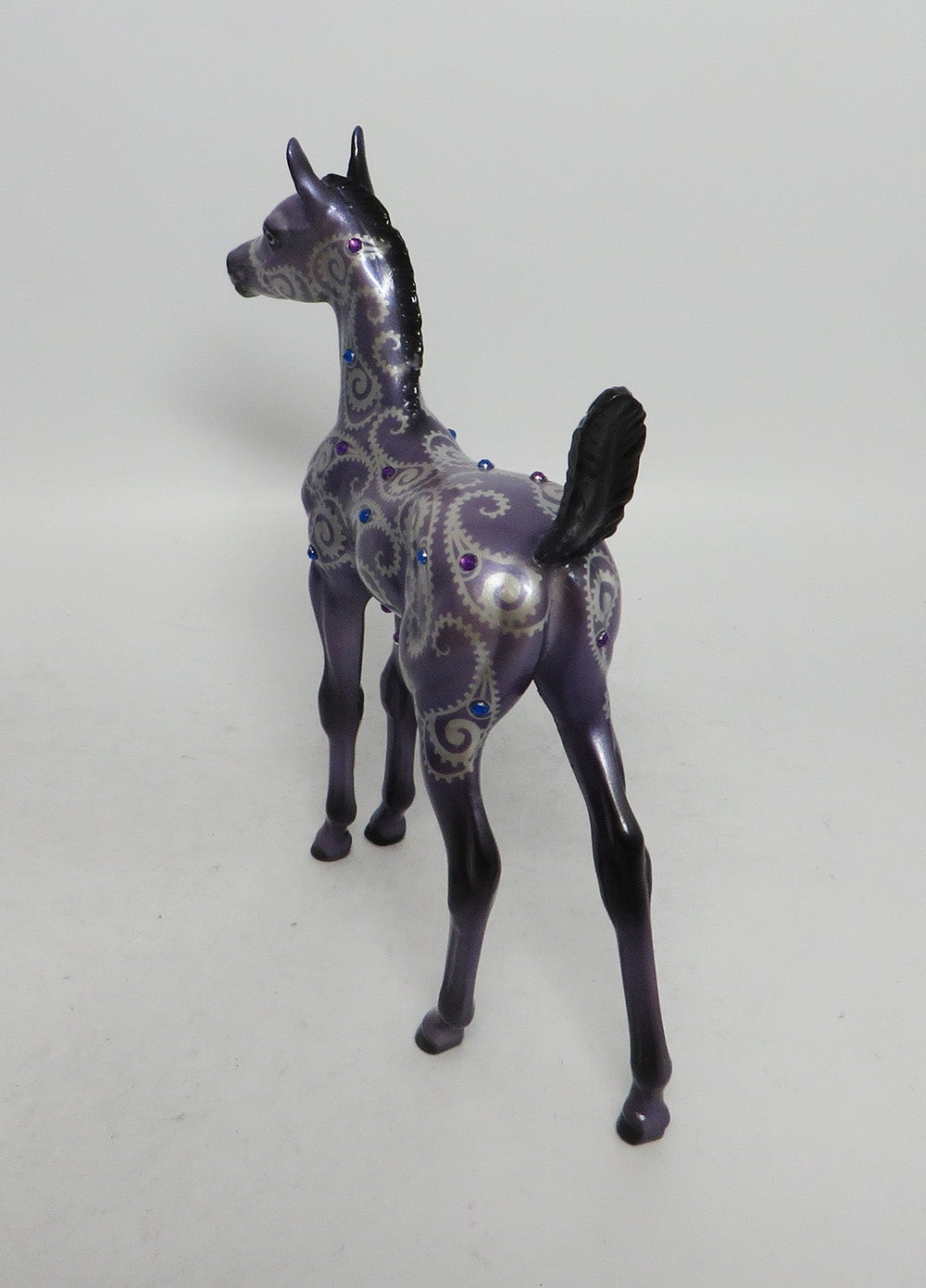 PURPLE CHEER  - OOAK ARABIAN FOAL CHRISTMAS DECORATOR WHS 2018