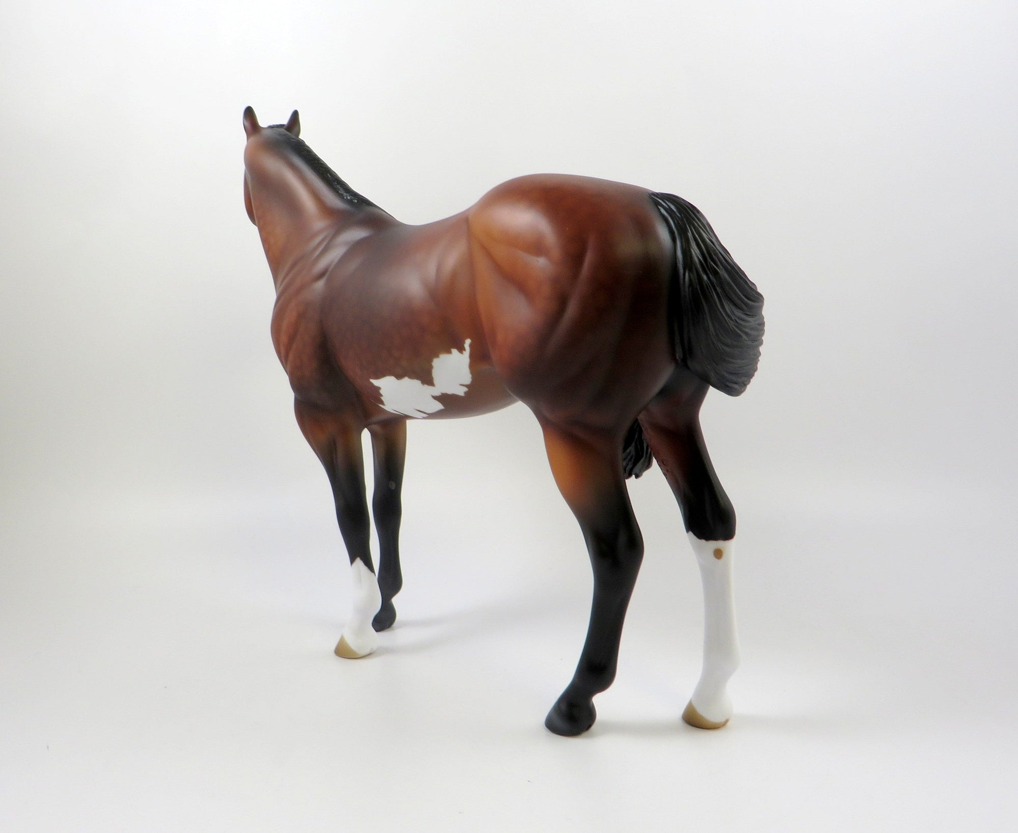 UP CLOSE &amp; PERSONAL-OOAK DAPPLE BAY PAINT ISH MODEL HORSE 7/26/19