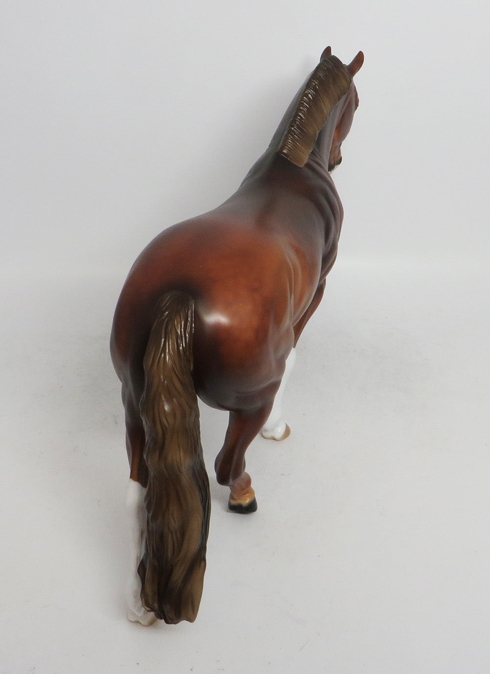 PEANUT BRITTLE-LE-15-DAPPLE CHESTNUT IRISH DRAFT CUSTOM MANE, FORELOCK AND TAIL WHS 2018