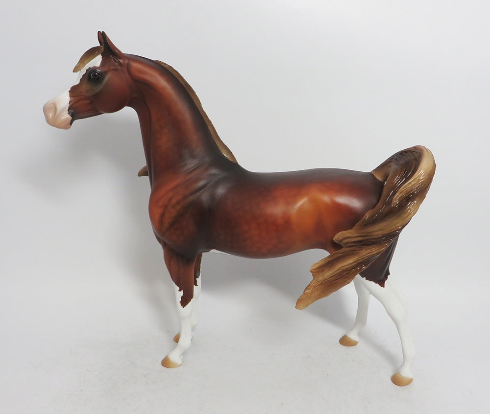 TRIFLE-OOAK DAPPLE CHESTNUT ARABIAN BY AUDREY DIXON WHS 2018