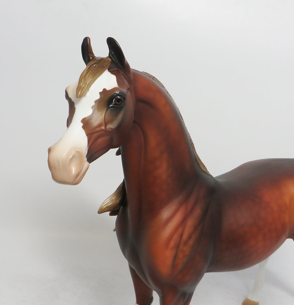 TRIFLE-OOAK DAPPLE CHESTNUT ARABIAN BY AUDREY DIXON WHS 2018