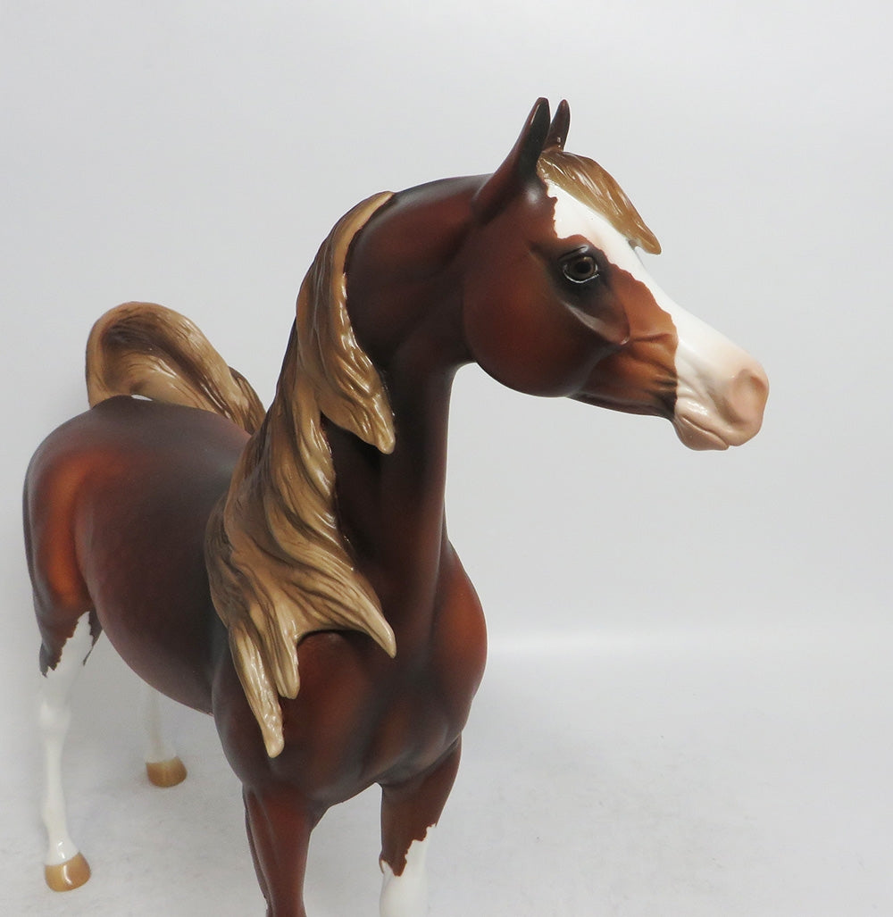 TRIFLE-OOAK DAPPLE CHESTNUT ARABIAN BY AUDREY DIXON WHS 2018