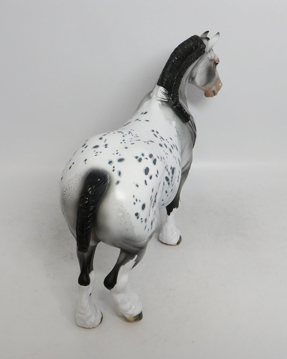 JINGLE BELLA-LE-3 APPALOOSA DRAFT MARE WITH BRAIDED MANE AND TAIL WHS 2018