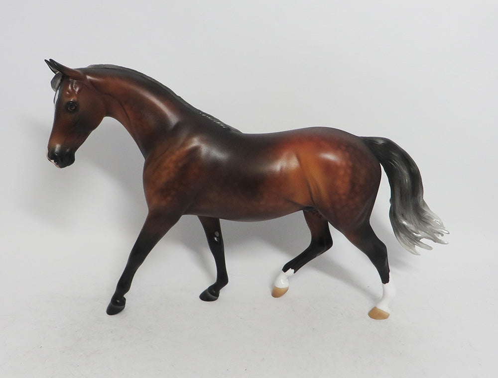 SUGAR AND SPICE-OOAK SILVER BAY PONY MODEL HORSE BY AUDREY DIXON WHS 2018