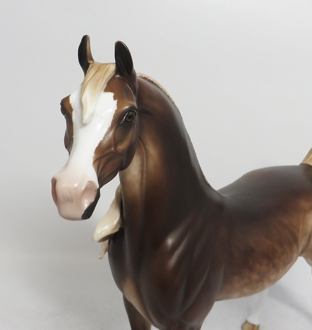 SCHWARTZ- OOAK CHESTNUT SABINO ARABIAN BY SHERYL LEISURE