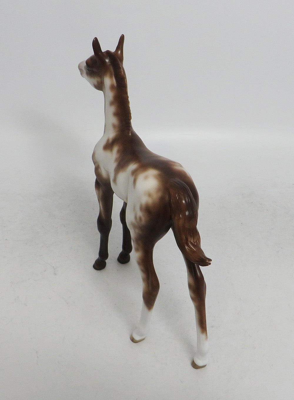 JUDY-OOAK CHESTNUT SABINO FOAL MODEL HORSE BY SHERYL LEISURE WHS 2018