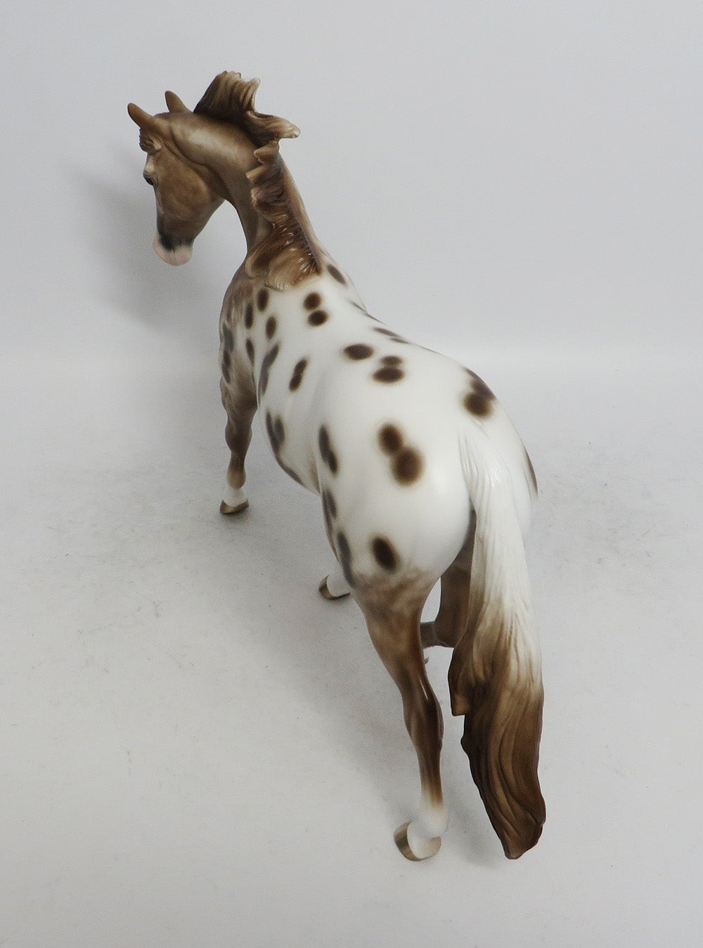 SCUT-OOAK CHESTNUT APPALOOSA PONY MODEL HORSE BY SHERYL LEISURE WHS 2018