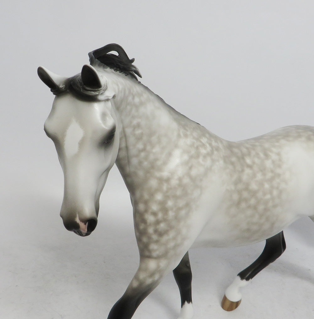 RALPHIE-OOAK STAR DAPPLE GREY PONY MODEL HORSE BY SHERYL LEISURE WHS 2018