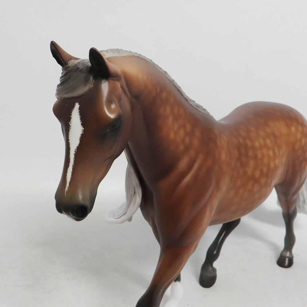 EMMA-OOAK SILVER DAPPLE BAY PONY MODEL HORSE BY SHERYL LEISURE WHS 2018