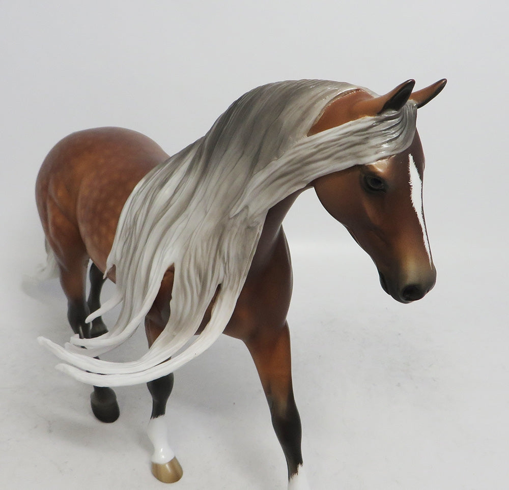EMMA-OOAK SILVER DAPPLE BAY PONY MODEL HORSE BY SHERYL LEISURE WHS 2018
